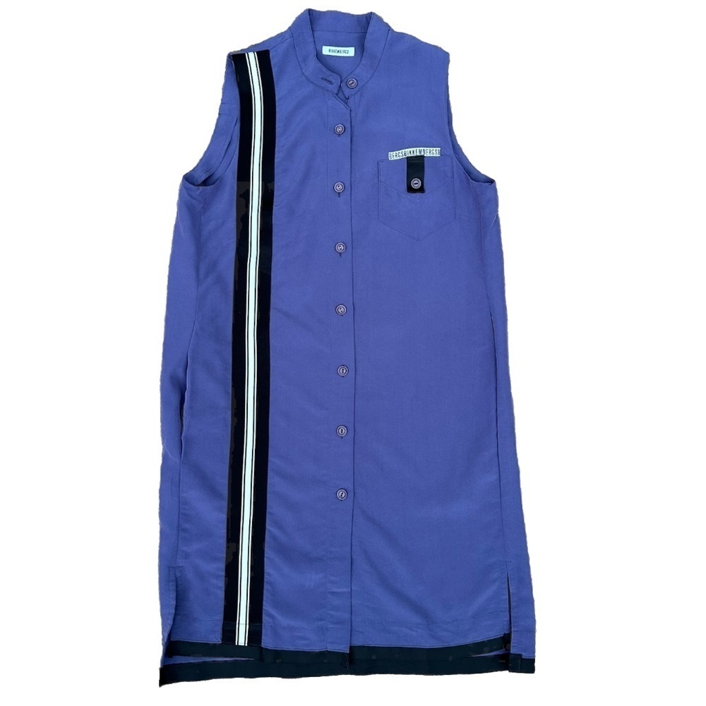 Dirk Bikkembergs Shirt Dress women’s Size L EU 40 Purple tennis golf mini